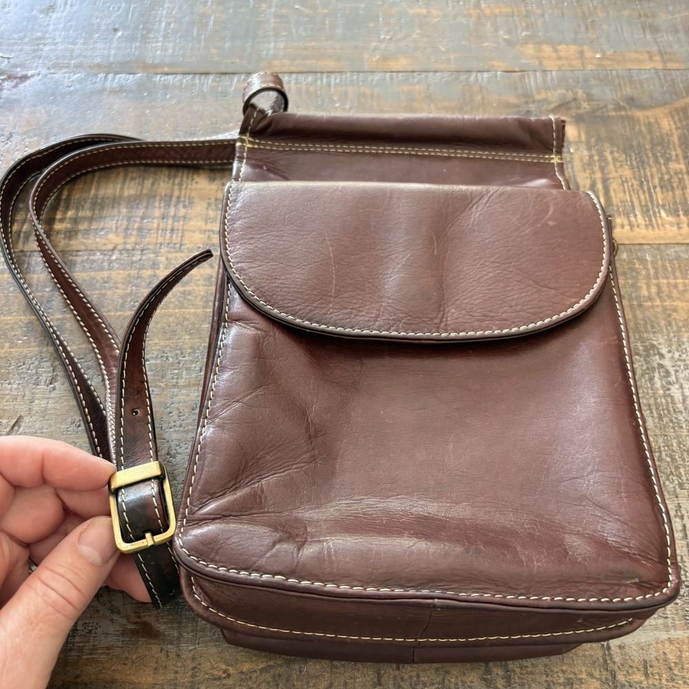 CHAOS Leather Collection CROSSBODY Bag Magnetic Close Genuine Travel Organizer